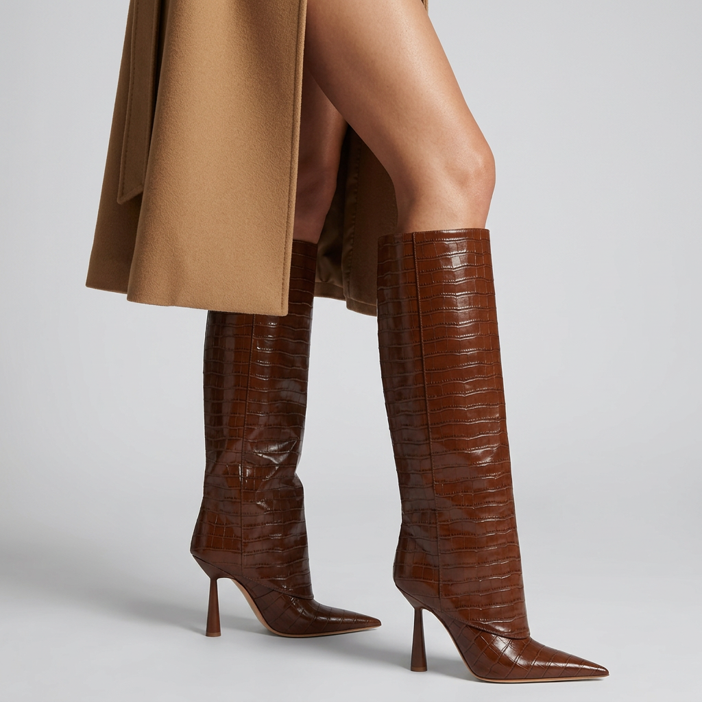 Dagger High Heels Brown