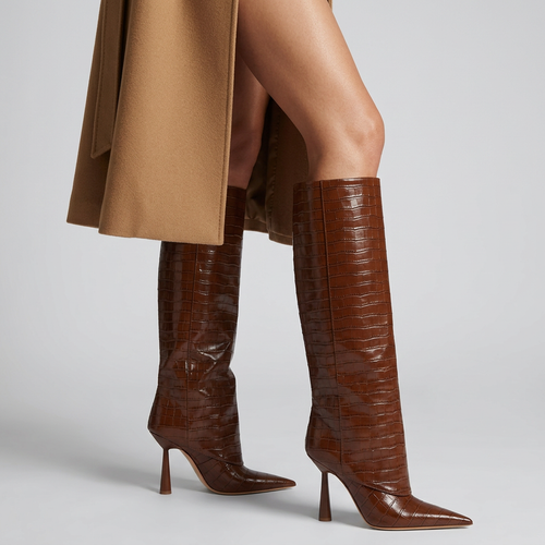 Dagger High Heels Brown