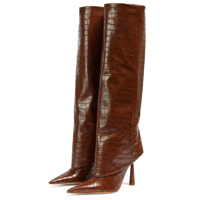 Talons aiguilles Dagger marron
